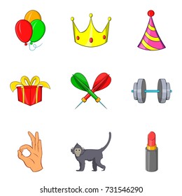 Excellent performance icons set. Cartoon set of 9 excellent performance vector icons for web isolated on white background