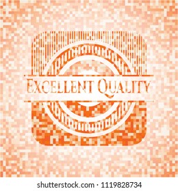 Excellent Quality abstract emblem, orange mosaic background