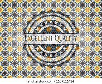 Excellent Quality arabic badge background. Arabesque decoration.