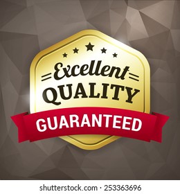 excellent quality business gold vector label on crumple paper. isolated from background.