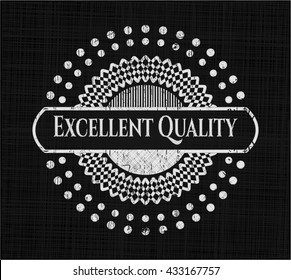 Excellent Quality chalk emblem written on a blackboard