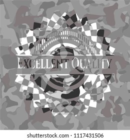 Excellent Quality on grey camouflaged texture
