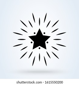 Excellent quality star. Simple vector modern icon design illustration.