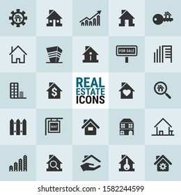 Excellent Real estate icons for designers in the design of all kinds of works. Beautiful and modern icon which can be used in many purposes. Eps10 vector.