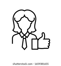 Icono de línea de comentario excelente, signo de concepto, ilustración de vector de contorno, símbolo lineal.