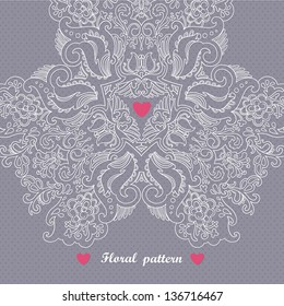 excellent retro floral and linear background