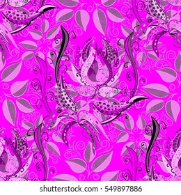excellent seamless floral background. Pink. vector illustration texture