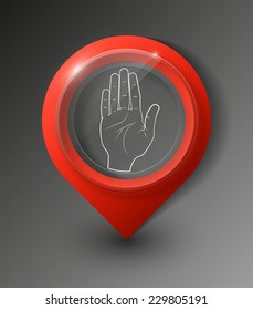 excellent set of colorful pointers to determine hand location