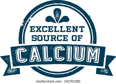 Excellent Source of Calcium Healthy Nutrition Stamp