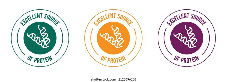 excellent source of protein icon vector illustration 