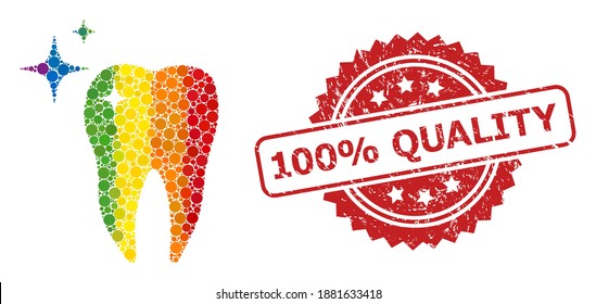Excellent tooth mosaic icon of spheric spots in various sizes and LGBT color tones, and 100 percent Quality unclean rosette watermark. A dotted LGBT-colored Excellent tooth for lesbians, gays,