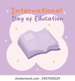 An excellent vector design for celebrating International Day of Education is available.