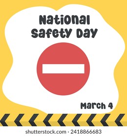 An excellent vector graphic for celebrating National Safety Day is this one.