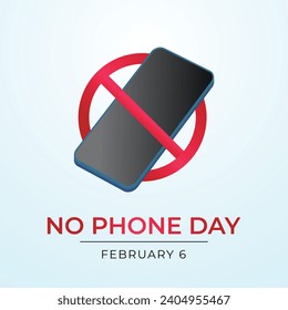An excellent vector graphic for commemorating No Phone Day is available.