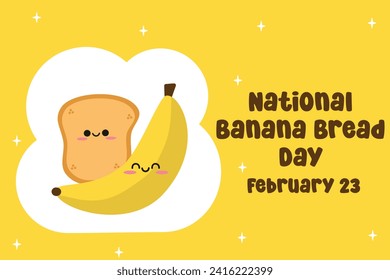 An excellent vector graphic for National Banana Bread Day celebrations is this one.