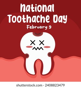 An excellent vector graphic for National Toothache Day celebrations is this one.