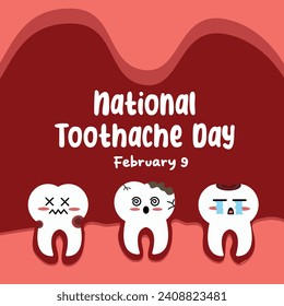 An excellent vector graphic for National Toothache Day celebrations is this one.