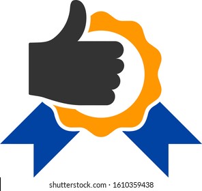 Excellent vector icon. Flat Excellent symbol is isolated on a white background.