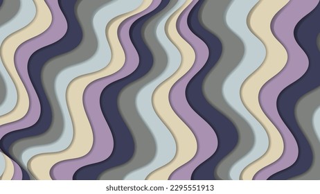 Excellent wavy striped background. A beautiful illustration for interior decoration, corporate designs, blogs, postcards, posters and your other projects. Vector. 