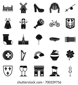 Excellent wine icons set. Simple set of 25 excellent wine vector icons for web isolated on white background