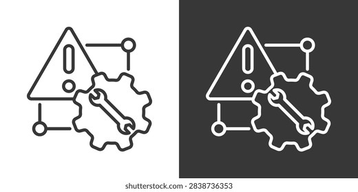 Exception Handling Icon Set Vector Collection Isolated In Black And White