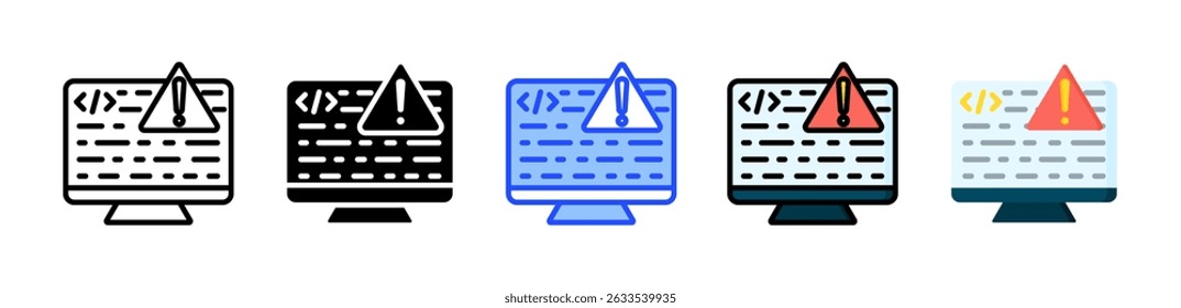 Exception Icon Collection With Multiple Styles