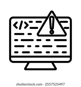 exception icon line vector illustration on white background.