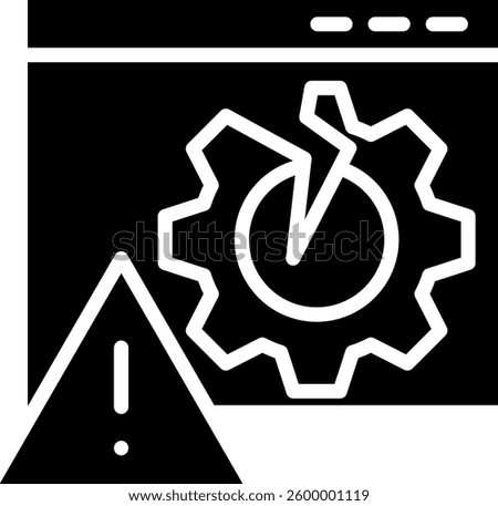 Exception Management Icon Glyph Vector Illustration