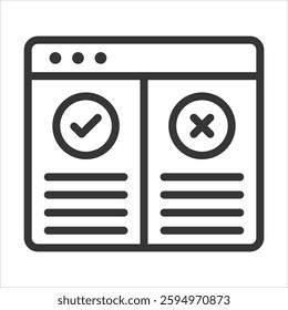 Exception Outline Icon Vector Illustration