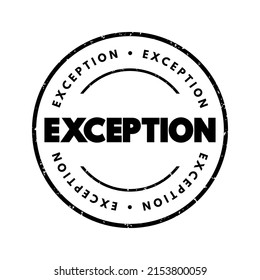 Exception text stamp, concept background