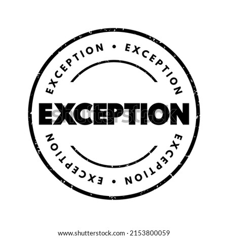 Exception text stamp, concept background