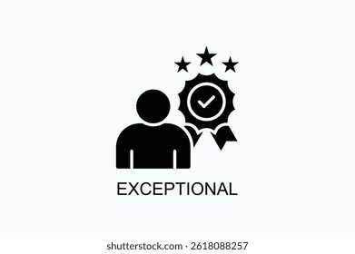 Exceptional Icon Or Logo Isolated Illustration