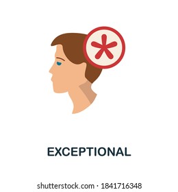 Exceptional icon. Simple element from core values collection. Creative Exceptional icon for web design, templates, infographics and more