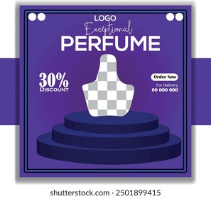 Exceptional perfume or fragrance social media