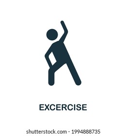 Excercise icon. Monochrome simple element from therapy collection. Creative Excercise icon for web design, templates, infographics and more