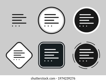 excerpt icon set. Collection of high quality black outline logo for web site design and mobile dark mode apps. Vector illustration on a white background	