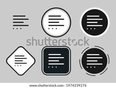 excerpt icon set. Collection of high quality black outline logo for web site design and mobile dark mode apps. Vector illustration on a white background	