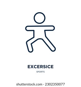 excersice icon from sports collection. Thin linear excersice, sports, running outline icon isolated on white background. Line vector excersice sign, symbol for web and mobile