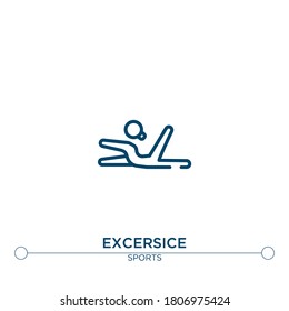 excersice outline vector icon. simple element illustration. excersice outline icon from sport concept. can be used for web and mobile
