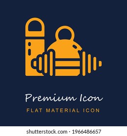 Excersice premium material ui ux isolated vector icon in navy blue and orange colors