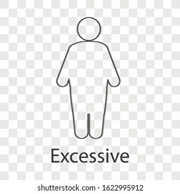 Excessive concept on transparency background. Creative idea design. Flat vector illustration for template, brochure, web page or presentation.