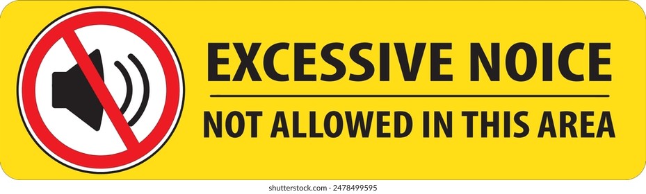 No se permiten ruidos excesivos en esta zona Vector de señales de advertencia