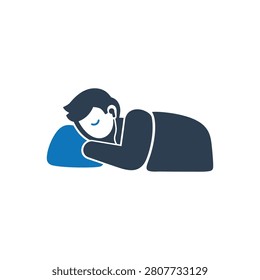 Excessive Sleeping Laziness Lethargy Icon Isolated On White Background