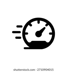 Icono de peligro de exceso de velocidad aislado sobre fondo blanco