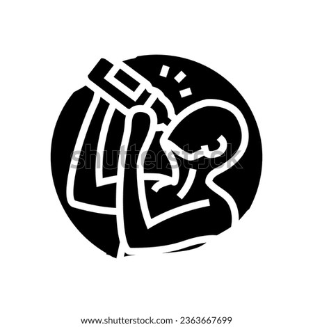 excessive thirst urination disease symptom glyph icon vector. excessive thirst urination disease symptom sign. isolated symbol illustration