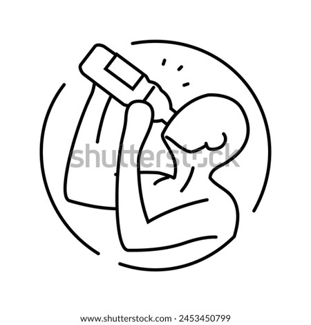excessive thirst urination disease symptom line icon vector. excessive thirst urination disease symptom sign. isolated contour symbol black illustration