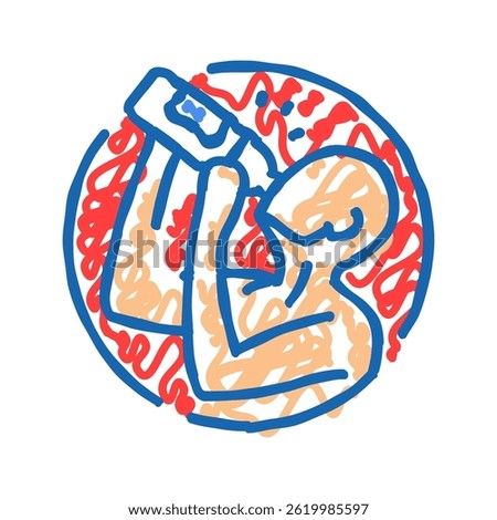 excessive thirst urination disease symptom doodle icon sketch vector. excessive thirst urination disease symptom sign. isolated symbol illustration