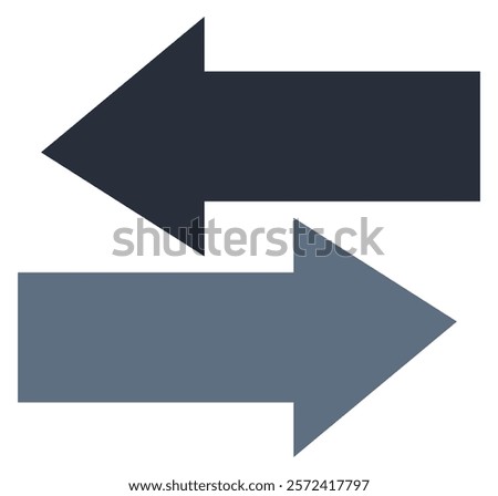 Exchange arrow flat icon isolated on white background.