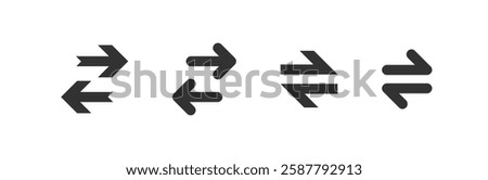 Exchange arrow icon. Direction transfer sign. Switch button.
