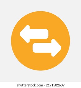 Exchange arrow icon in flat style, use for website mobile app presentation